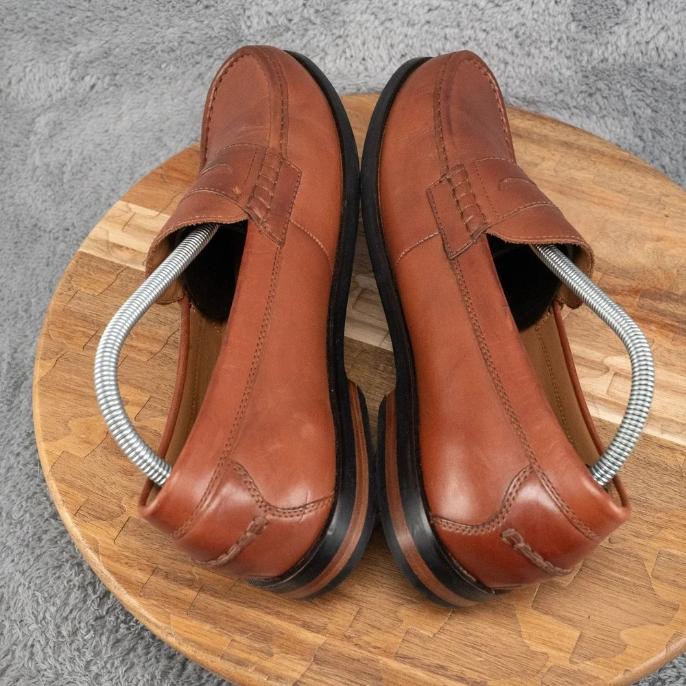 Cole Haan Penny Loafers Mens 10.5 Brown Pinch Friday Grand Leather C23845 Shoes